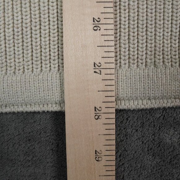 Carbon 2 Cobalt Men's Large Oatmeal Beige Quarter 1/4 Zip Cowl Ribbed Fisherman - Picture 8 of 8